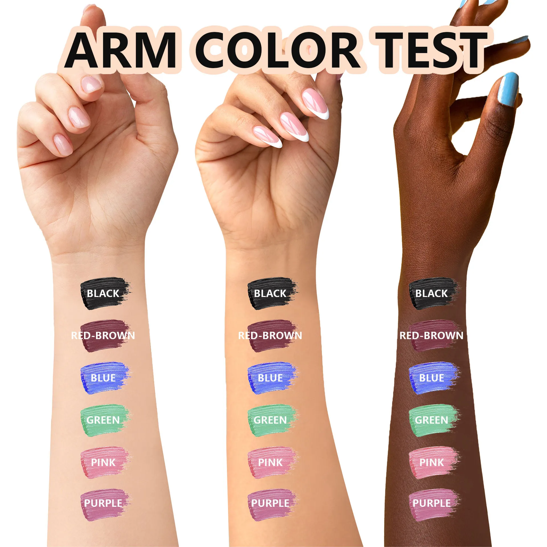 สีมาสคาร่าขนตาสีฟ้าสีชมพูสีเขียวที่มีสีสันมาสคาร่ากันน้ำ Charming Long Lasting Curling มาสคาร่า Eye แต่งหน้าคริสต์มาส — image 3