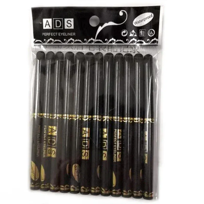 อายไลเนอร์เจลอัตโนมัติดินสอกันน้ำ Long Lasting Black Eye Liner Twist-Up No Sharpening Easy Glide แต่งหน้าสำหรับผู้หญิง