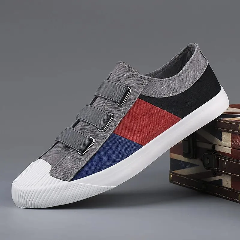 New Fashion Men's Canvas Sneakers Casual Shoes Breathable Flat Buckle Loafers Shoes Summer Autumn Mens Designer Men Board Shoes