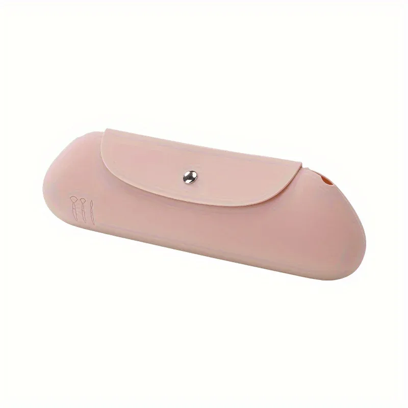 Suporte de pincel de maquiagem de viagem de silicone anti-queda portátil cosméticos rosto escovas titular macio e elegante ferramentas de maquiagem organizador — image 8