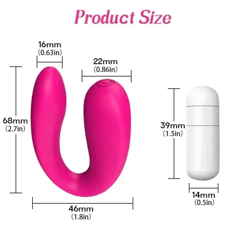 U-Form Klitorisstimulator Tragbarer weiblicher Vaginalvibrator G-Punkt-Massagegerät Kleiner leistungsstarker Kugelvibrator Tragbares Sexspielzeug