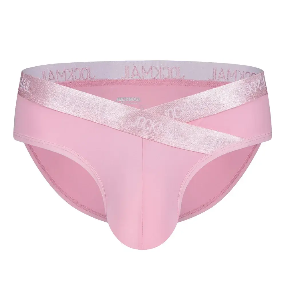 Jockmail Herr Underkläder Låg midja Sexig Brev Sport Andas Sommar Ice Silk Trosor Stor väska Nylon Enfärgad Man Trosor — image 4