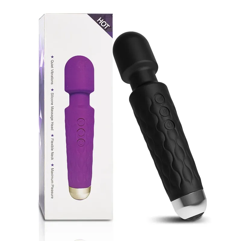 Penggetar Kuat Tongkat Ajaib Wanita USB Boleh Dicas semula Alat Urut Kalis Air Klitoris G-Spot Vibrator Mainan Seks Sesuai untuk Dewasa — image 10