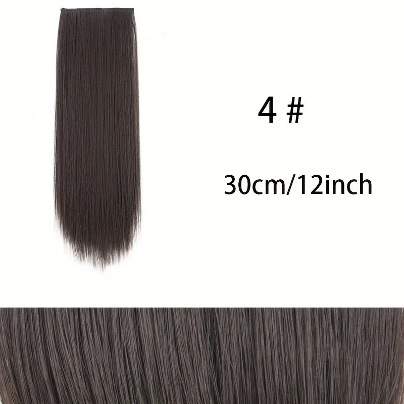 10cm/20cm/30cm Synthetic Short Straight Pad Invisible Hair Extension Lining of Hair Top Side Cover Hairpiece for Women — image 12