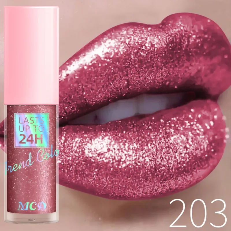 18 barev Diamonds Glitter Lesk na rty Dlouhotrvající voděodolná tekutá rtěnka Perleťová zářivá barva rtů Jiskřivý make-up na rty Ženy — image 20