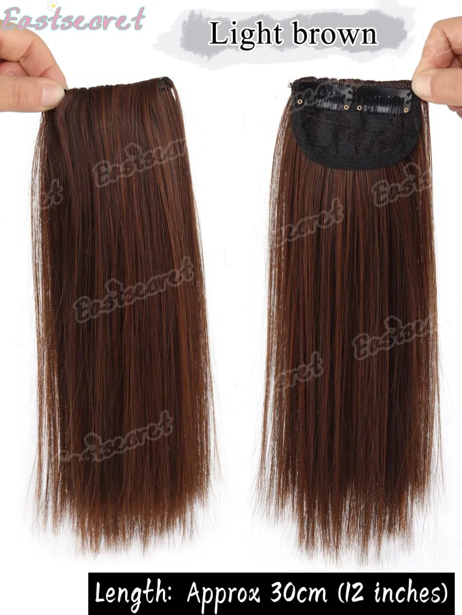 Hair Clip Natural Hair Extensions Clip In Synthetic wig Extensions 8/12Inch Hairpiece Replenish Hair Volume Clip In Natural Hair — image 13
