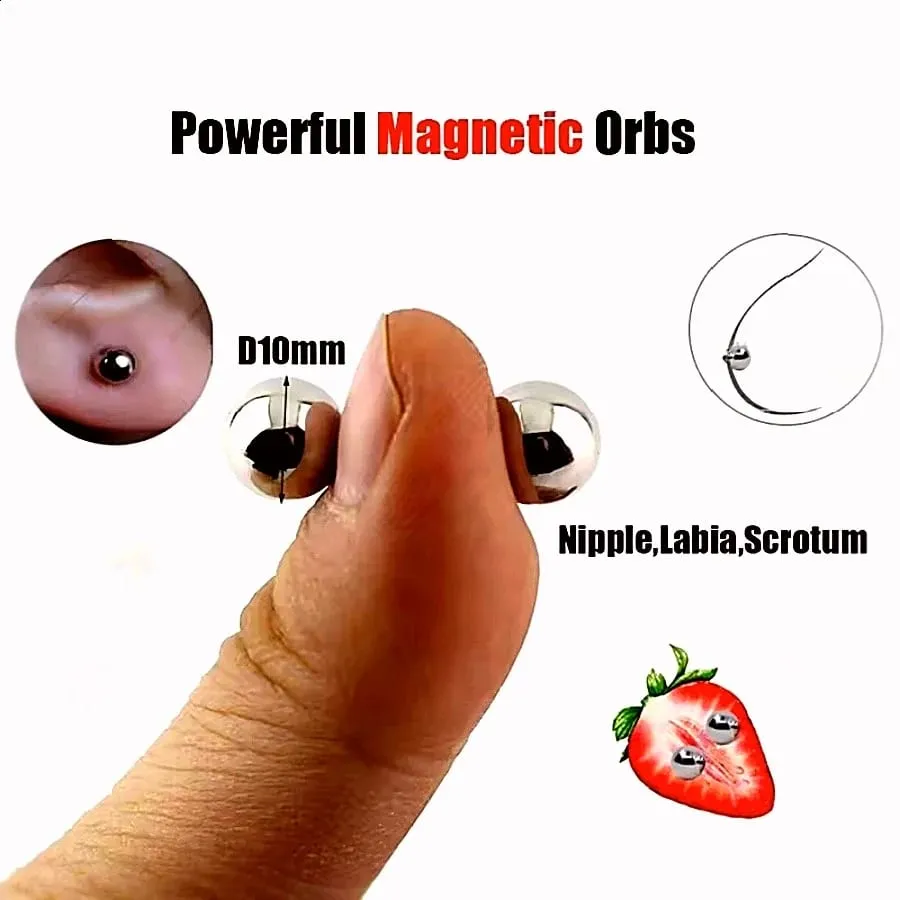 Ultra kraftfulla magnetiska klot Bröstvårtsklämma BDSM Bondage Stimulator Klitoris blygdläppar Bröstvårtan Creative Fidget Magnets Sexleksaker för vuxna