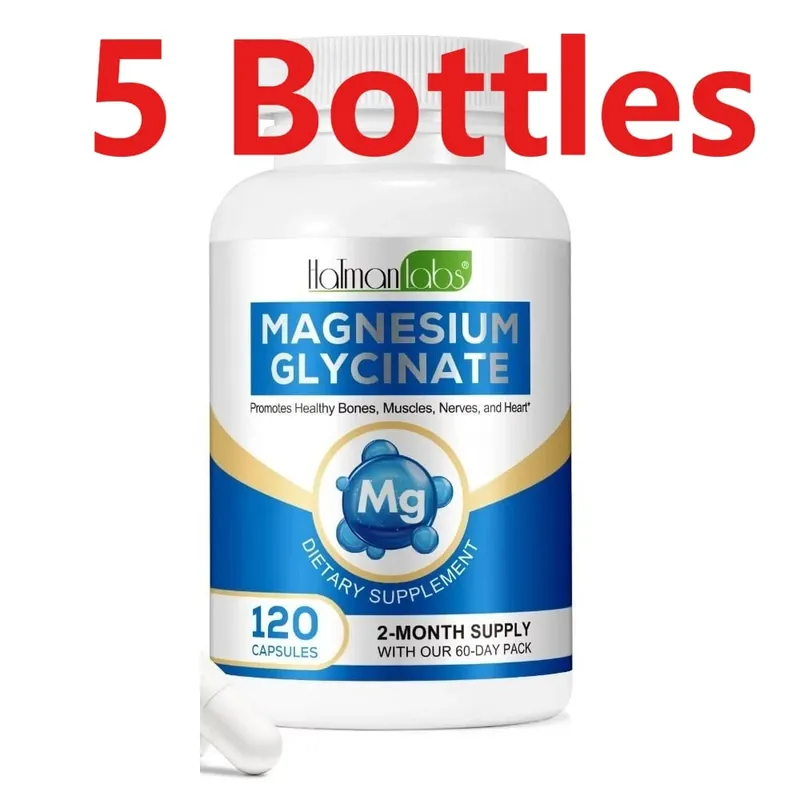 Magnesium Glycinate Capsules with 208mg Elemental Bisglycinate for Healthy Bone Muscle & Nerve Support Adults 120 Capsules — image 11