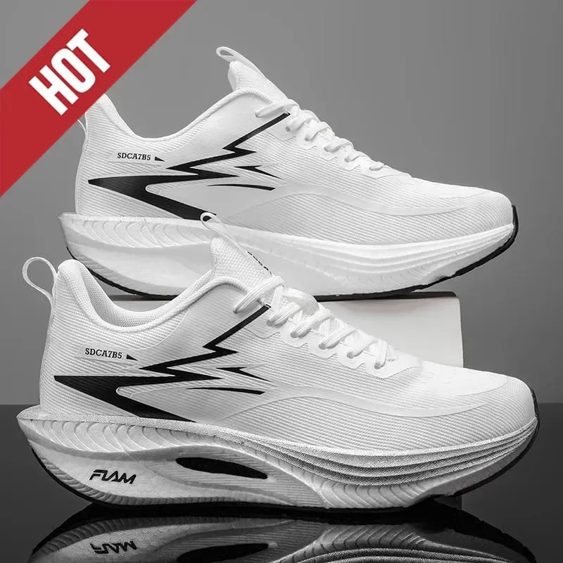 Men Women Carbon Plate Air Cushion Marathon Running Shoes Breathable Lightweight Outdoor Racing Training Sports Sneakers Walking — image 13