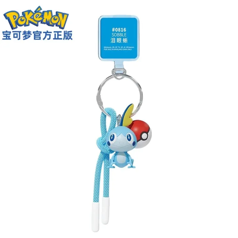 Genuíno pokemon scorbunny chaveiro grookey riolu sobble wobbuffet cubone anime figura de ação brinquedo chaveiro fragrância pingente presente