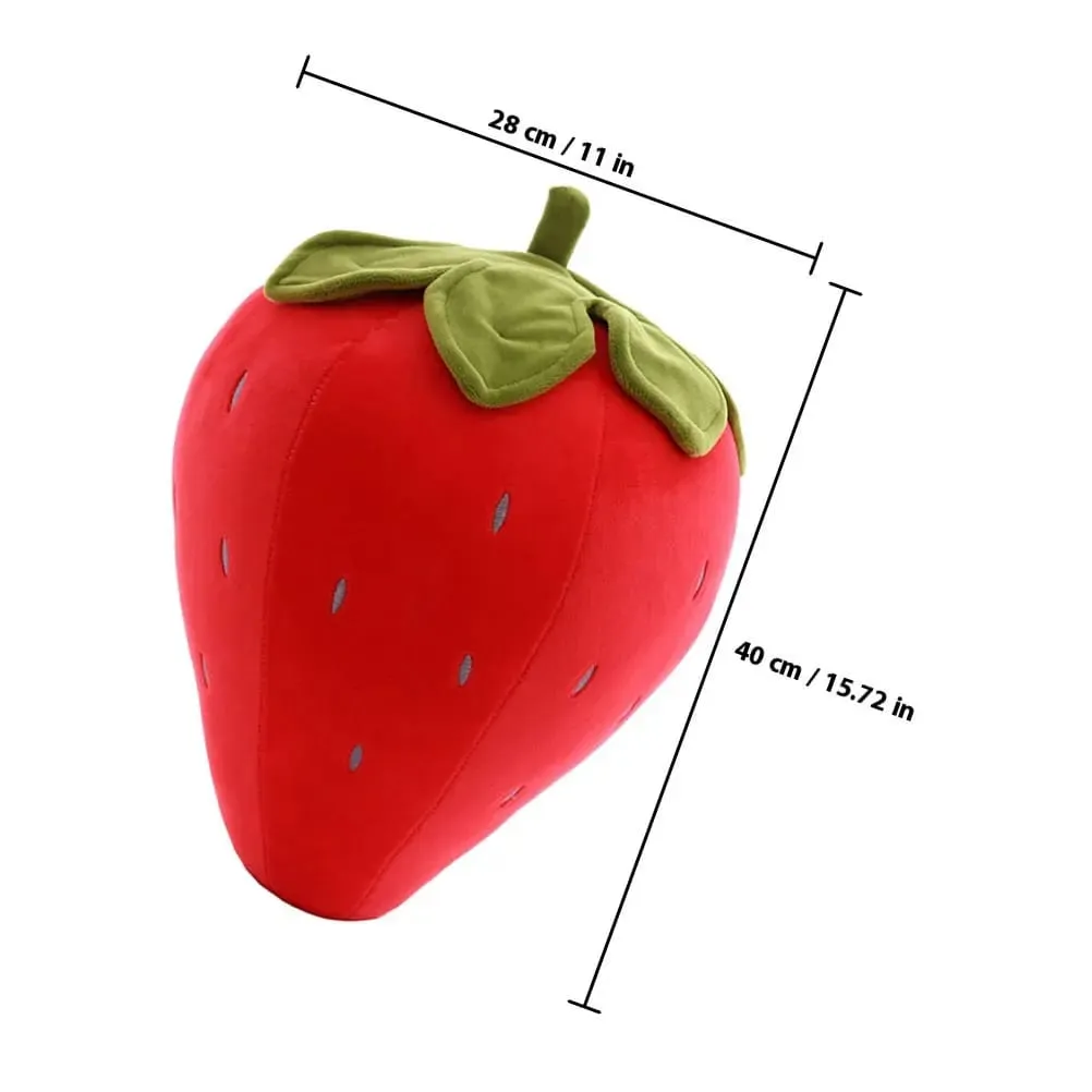 Creative Strawberry Cushion Soft Fruit Shape Pillow Cute Bedroom Decor Comfortable Supple Throw Pillow Decorative Strawberry — image 2
