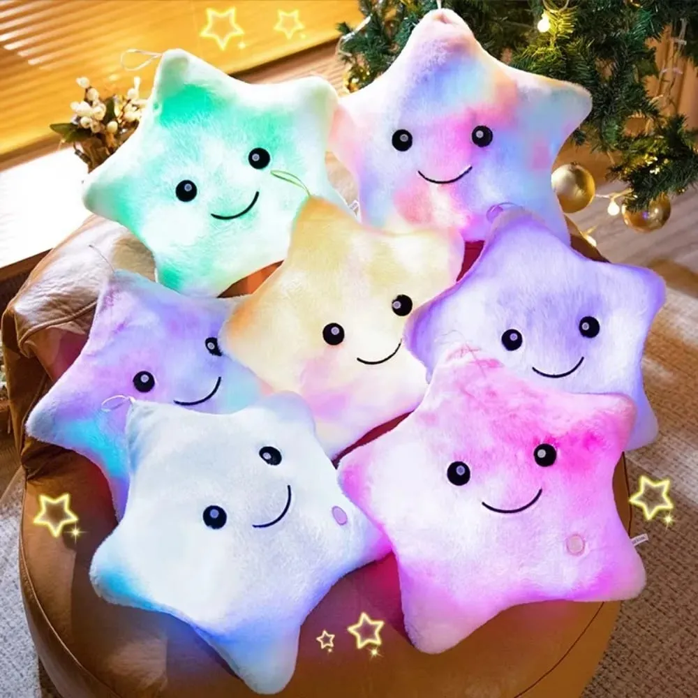 LED Electronic Star ตุ๊กตาของเล่นเด็กอ่อนของเล่นเด็ก LED Star ตุ๊กตาของเล่นตกแต่งบ้าน Star Soft Star หมอน