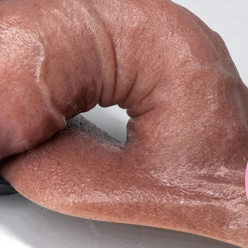 XXL Thick Silicone Dildo with Large Suction Cup Skin-Friendly Soft Silicone Massager Realistic Pore-Level Texture Penis Sex Toy