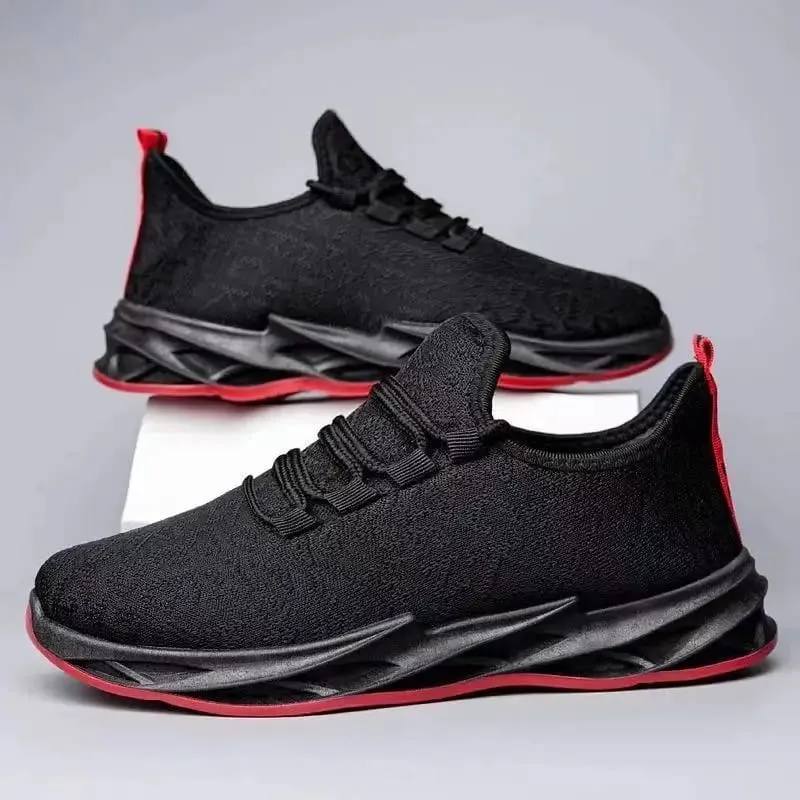 Men Casual Sport Shoes Breathable Lightweight Sneakers Outdoor Mesh Black Running Shoes Athletic Jogging Tenis Walking Shoes — image 2