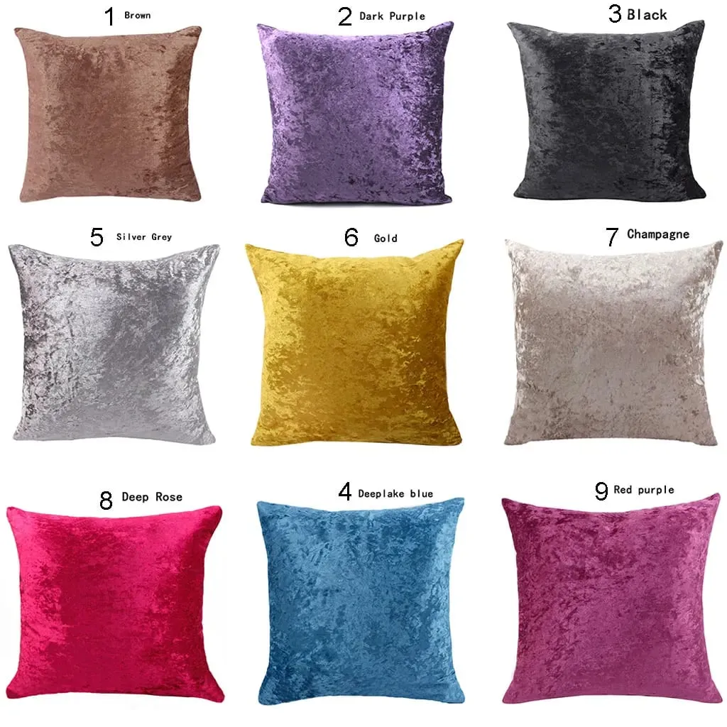 Plush Velvet Throw Pillow Cover Invisible Zipper Soft Cushion Case for Couch or Bed Decorative Pillows — image 5