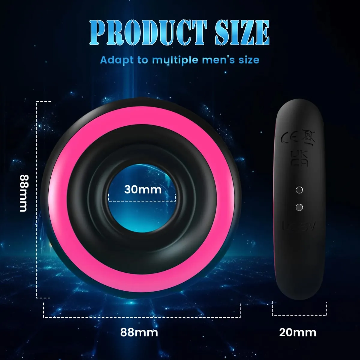 Penis Ring Cock Ring Erection Enhancing Vibrating Penis Ring Chastity Cage Stimulator Naantala ang Ejaculation Pang-adultong Sex Toys para sa Mga Lalaki — image 5