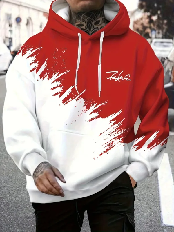 แฟชั่นGradientพิมพ์Hoodiesผู้ชายตลก 3Dรูปแบบตัวอักษรขนาดใหญ่เสื้อฤดูใบไม้ร่วงและฤดูหนาวเสื้อลำลองผู้ชายเสื้อผ้า — image 2