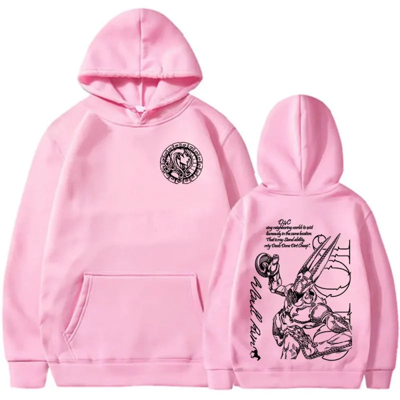 Anime Jojo Bizarre Adventure STEEL BALL RUN D4C Funny Valentine Hoodies Men Women Clothing Fashion Pullover Oversized Sweatshirt — image 3