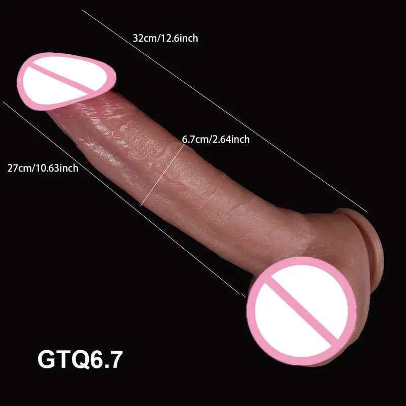 Ruddy Glans Erect Dildo Blød Hud Stor Penis Billig Kvindelig Masturbator Voksen Strapon Sugekop Analsex legetøj til Kvinder Massager — image 2