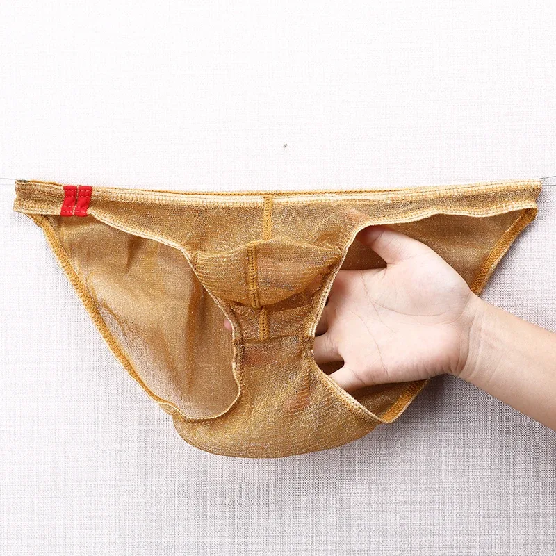 ملابس داخلية للرجال سراويل داخلية رفيعة للغاية ومنخفضة الارتفاع شبكية قابلة للتنفس