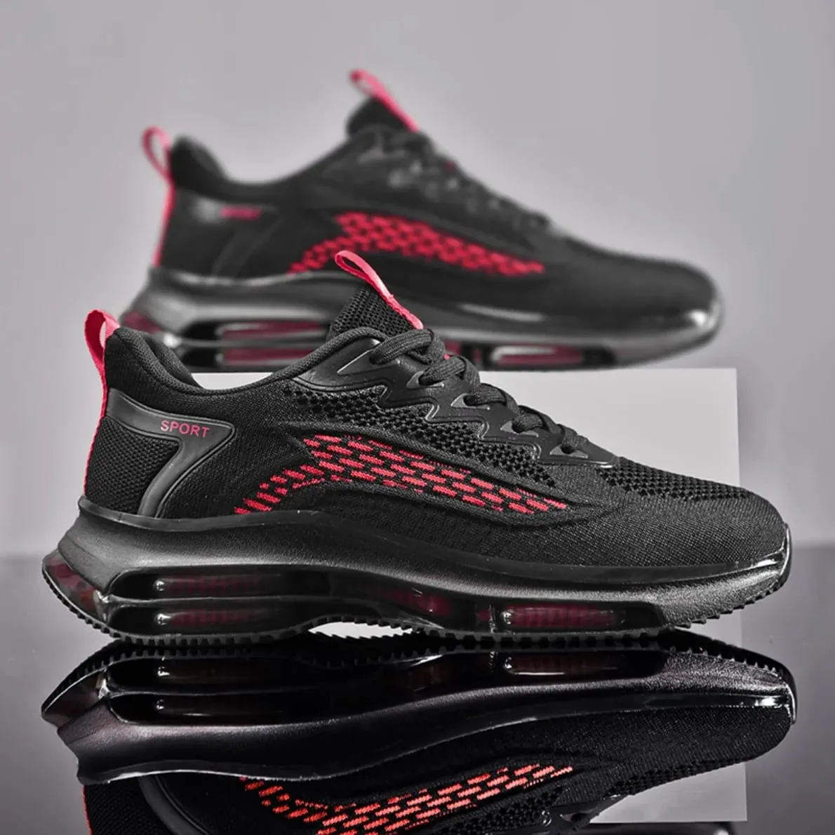 Men Basketball Shoes Platform Sneakers Casual Walking Sports Shoes Leather Trainer Athletic Footwear — image 2