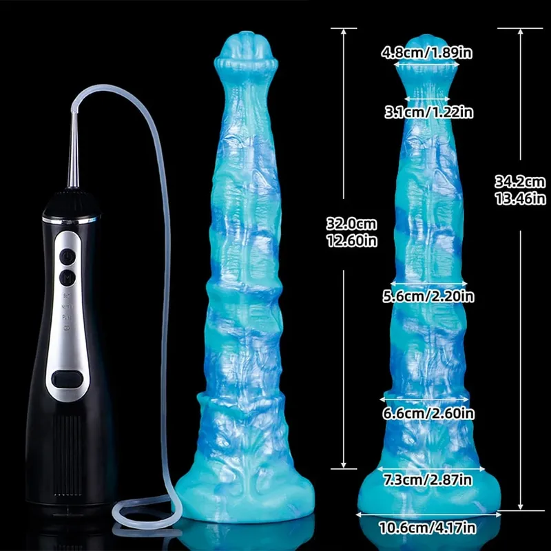 Silicone Electric Squirting Fantasy Dildos with Suction Cup Prostate Massager Ejaculating Penis Sex Toys For Women Men