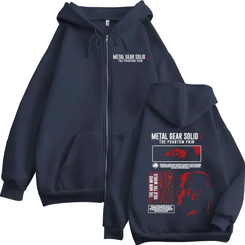Metal Gear Solid 5 The Phantom Pain Venom Snake MGS5 Zipper Hoodies Men's Women Clothing Zip Up Hooded Sweatshirts Jackets — image 3