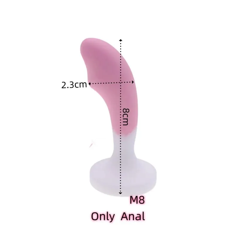 Small Silicone Butt Plug Dildo Vaginal Plug with Detachable Fake Soft Fox Rabbit Tail for Couple Anal Bead Dilator Sex Toys — image 14