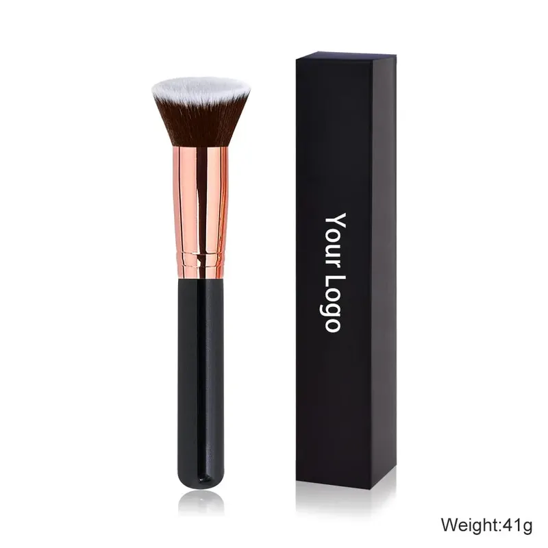 ฟรีฉลากส่วนตัวแปรงแต่งหน้า Foundation Loose Powder คอนซีลเลอร์แปรงผสมสีชมพูเครื่องมือแต่งหน้าความงามขายส่งจำนวนมาก 10 ชิ้น — image 11