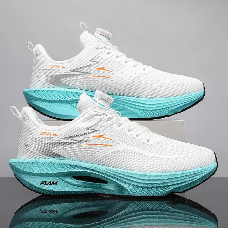 Men Marathon Running Shoes Sports Carbon Board Christmas Breathable Lightweight Women's Comfortable Athletic Nonskid Sneakers — image 4