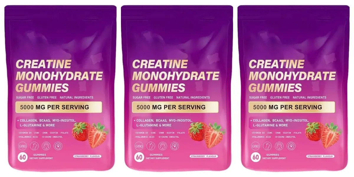 Caramelle gommose alla creatina monoidrato da 60 con collagene, biotina, vitamina D3 e acido ialuronico per il recupero quotidiano pre e post allenamento — image 9