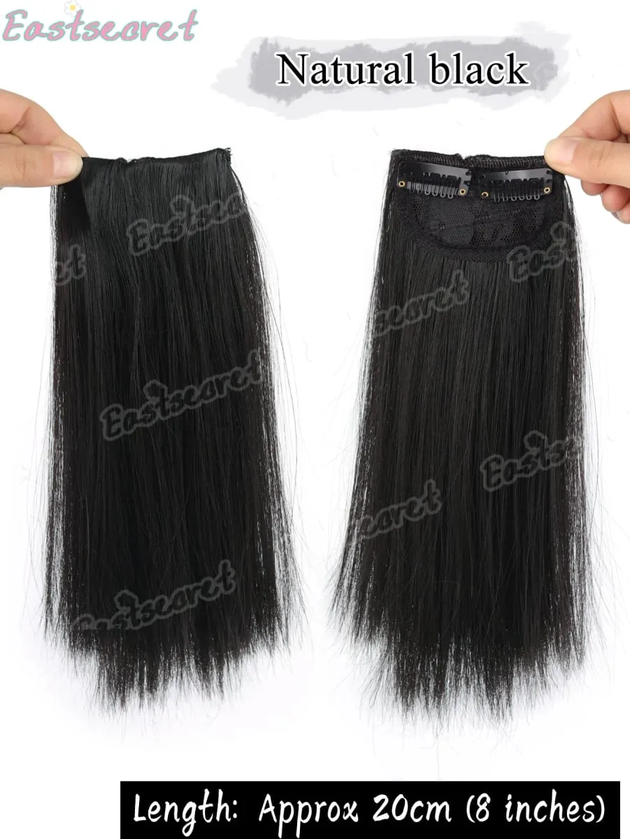 Hair Clip Natural Hair Extensions Clip In Synthetic wig Extensions 8/12Inch Hairpiece Replenish Hair Volume Clip In Natural Hair
