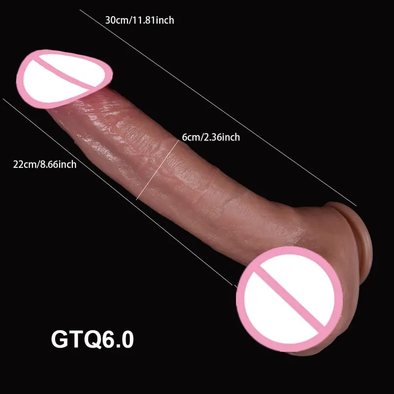 Ruddy Glans Erect Dildo Blød Hud Stor Penis Billig Kvindelig Masturbator Voksen Strapon Sugekop Analsex legetøj til Kvinder Massager — image 9
