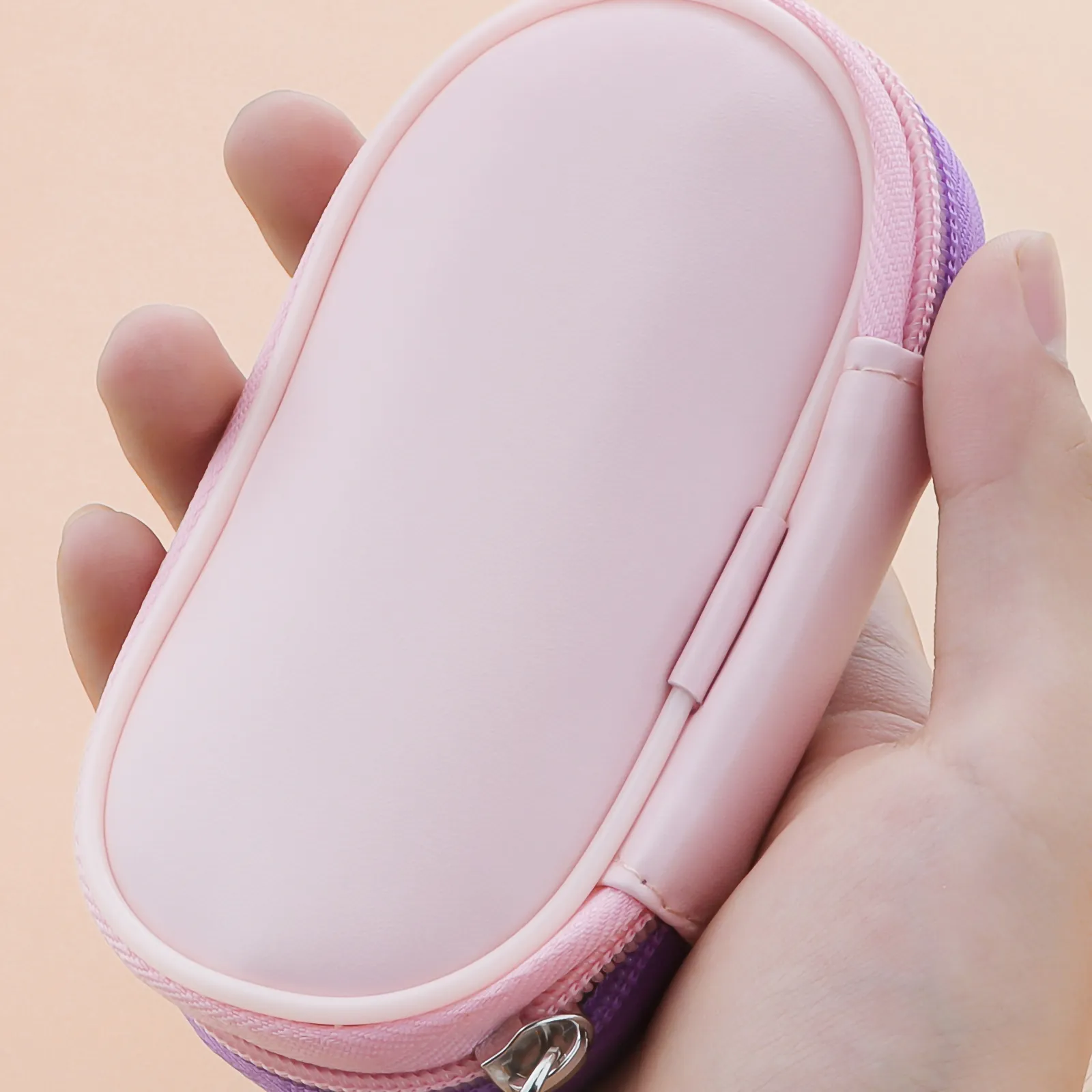 10 Pink Mini Makeup Brush Travel Portable Makeup Tool Makeup Puff - Palm Brush Professional Makeup Tool Set — image 5