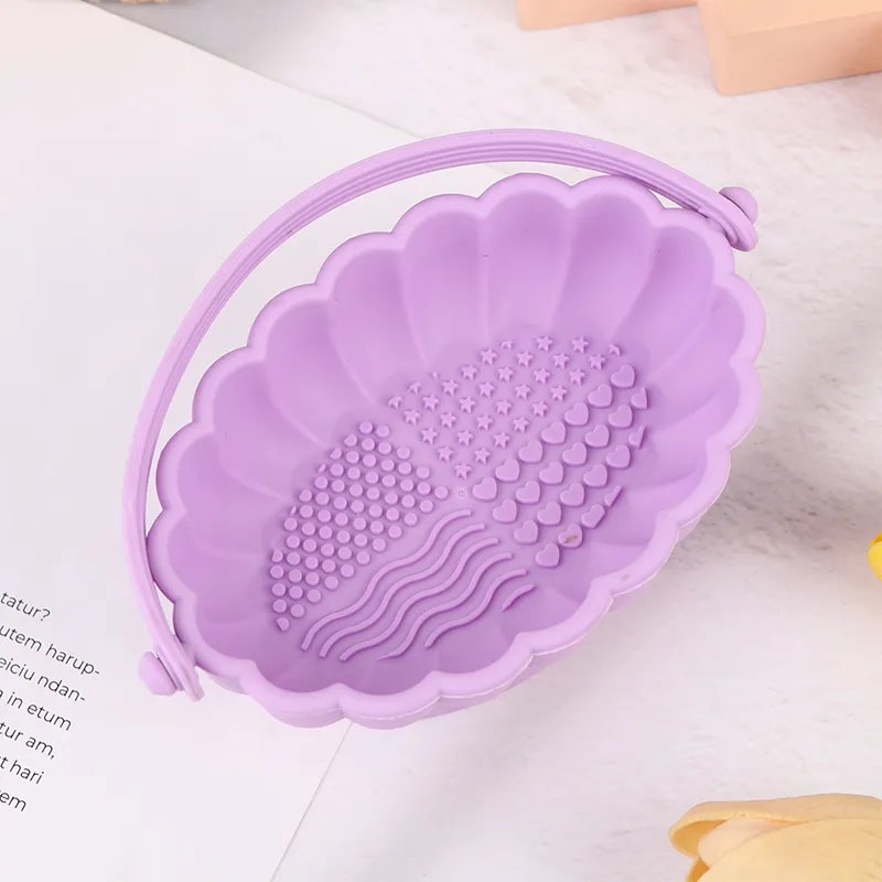 Escova de maquiagem de silicone, caixa de limpeza, tigela de lavagem, maquiagem, ovo, prateleira de secagem, ferramenta para lavar pó, esponja, escovas de armazenamento, purificador — image 4