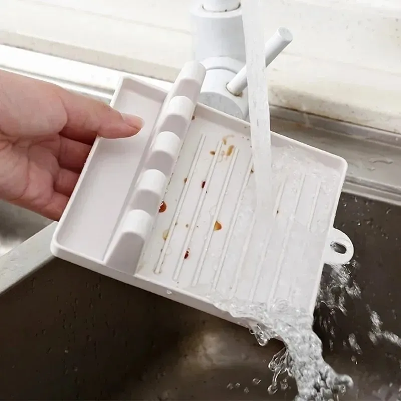 Tempat Tutup Panci Mendukung Sendok Penutup Panci Sandaran Spatula Berdiri untuk Peralatan Dapur Nyaman Aksesori Alat Organizer Kompor — image 3