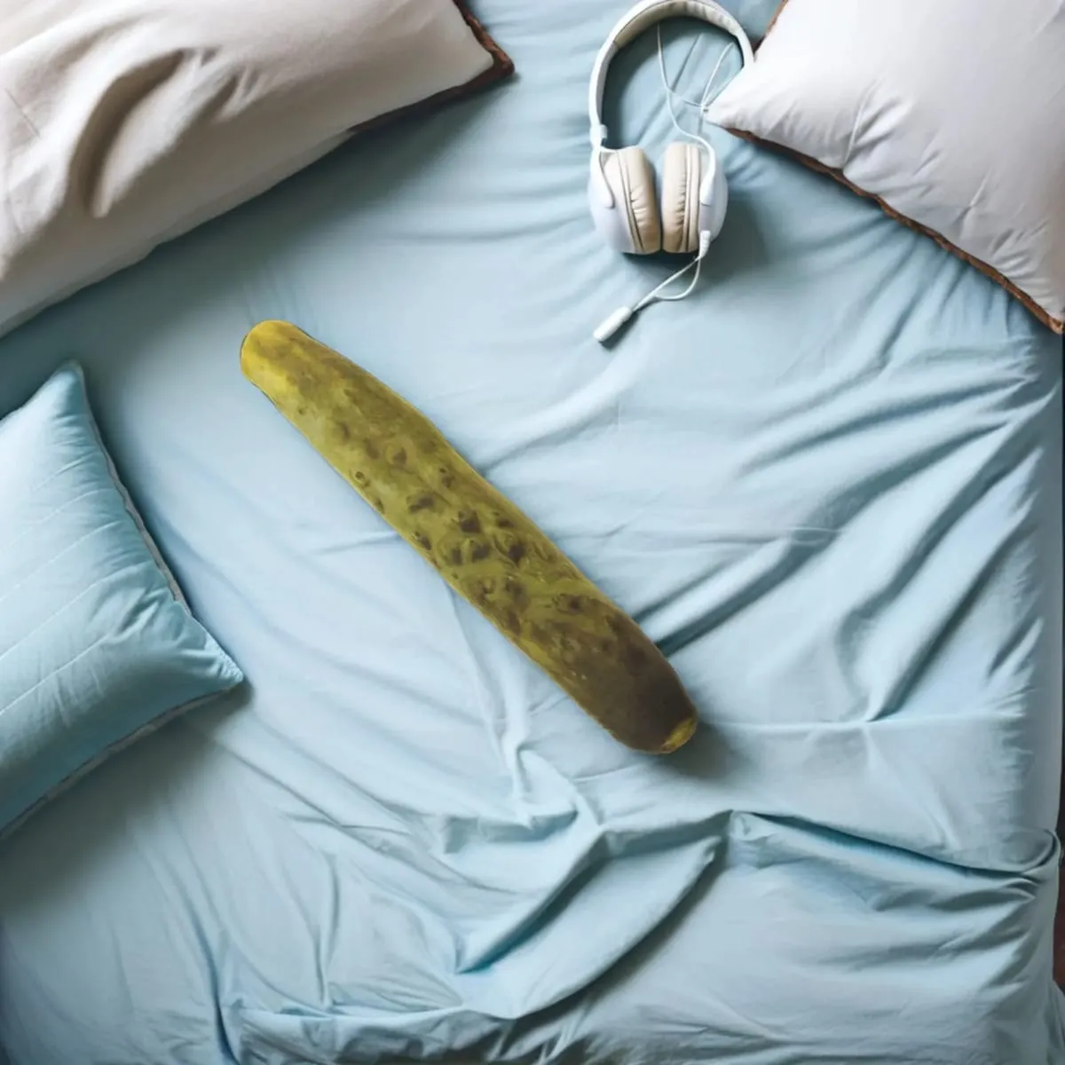 2Pcs Pickle Cucumber Soft Pillow Cartoon Food Cushion Creative Decor Lumbar Back Support Cushions Funny Stuffed Yellow Gourd