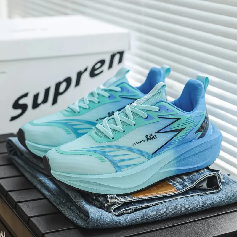 Men Marathon Running Shoes Carbon Plate Sports Sneakers Breathable Lightweight Comfortable Antiskid Casual Athletic Shoes New — image 5