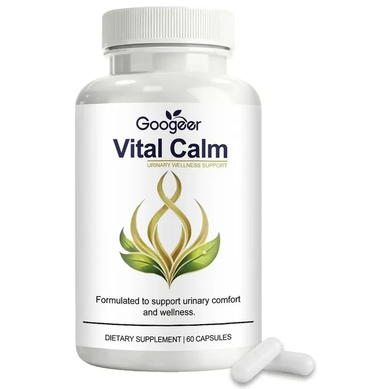 كبسولات Googeer Vital Calm لدعم الصحة البولية للبالغين والراحة مع مستخلص المغنيسيوم والتوت البري، 60 كبسولة