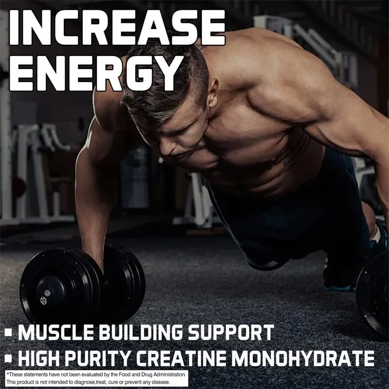 Kreatin monohydrát – 5 000 mg na porci Předtréninkový kreatin pro budování svalů Doplňky pro zvýšení energie a výkonu — image 5