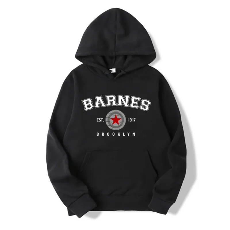 Vintage Barnes 1917 Hoodie Bucky Barnes Winter Soldier Hoodies Women Hooded Sweatshirt Tv Show Inspired Pullovers Superhero Tops — image 1