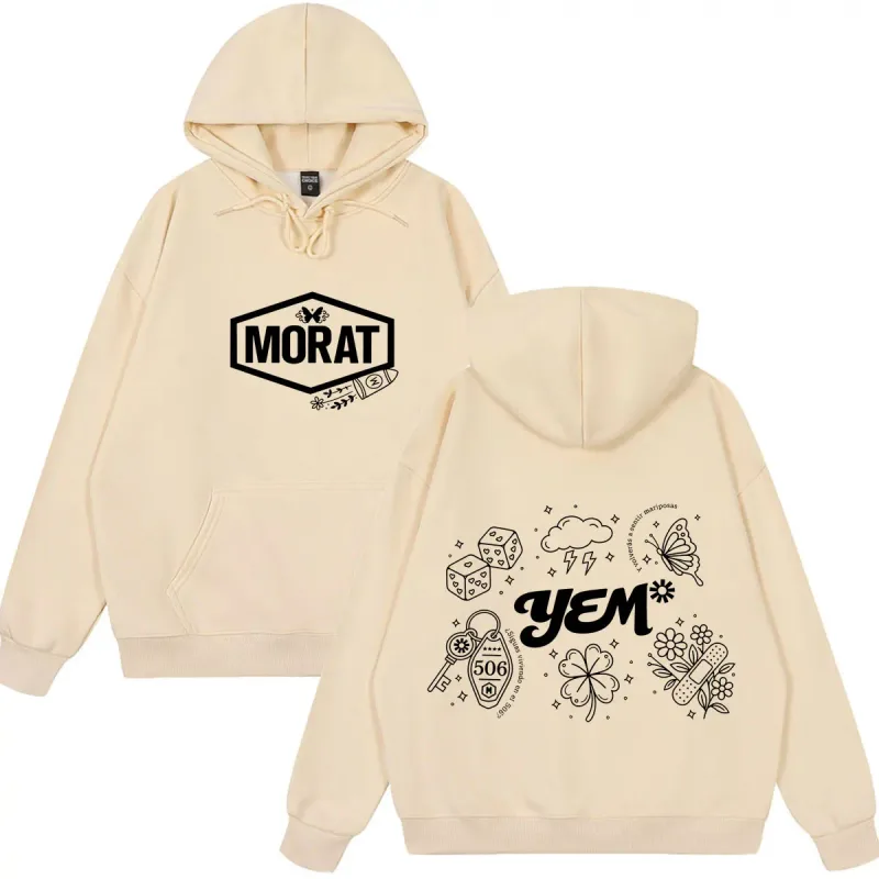 Band Morat Yem World Tour 2026 Print Hoodie Men Women Fashion Clothing Pullover Long Sleeves Loose Hip-hop Sweatshirts Fan Gifts — image 6