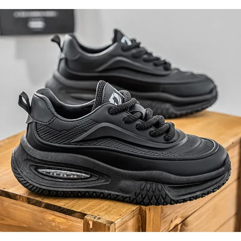 봄 여름 남성 운동화 플랫폼 캐주얼 신발 레트로 Chunky 아빠 신발 streetwear 레이스 업 워킹 남성 운동화 — image 2