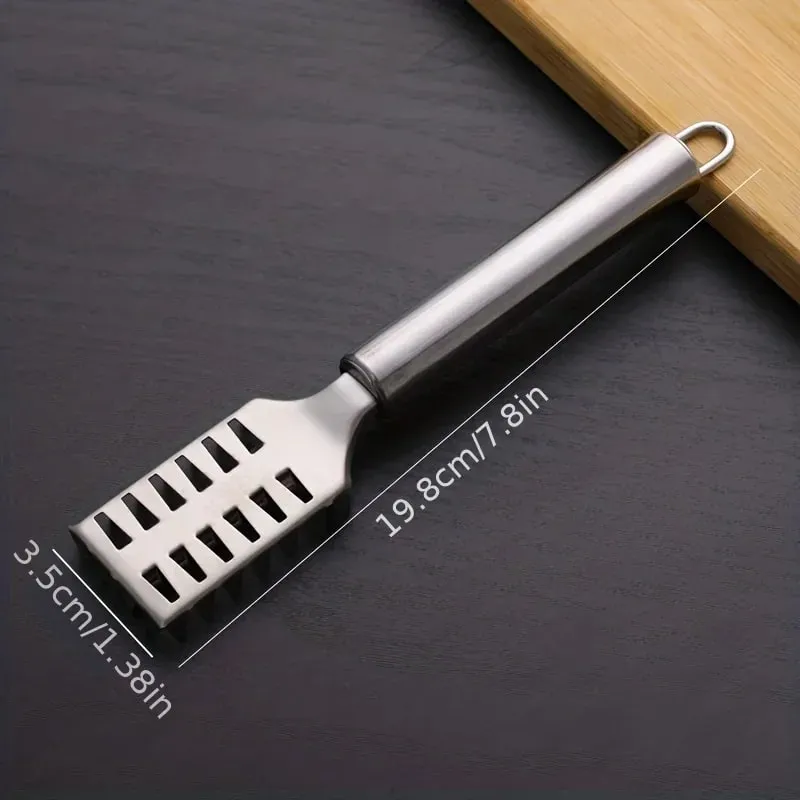 Fish Scale Removal Essential! Stainless Steel Round Tube Fish Scraper Fast No Splatter Effortless Kitchen Fish Tool