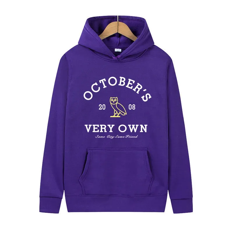 October's Very Own Owl Print Hoodie Unisex Men Women Casual Pullover Long Sleeve Streetwear Fleece Hooded Sweatshirt With Pocket — image 20
