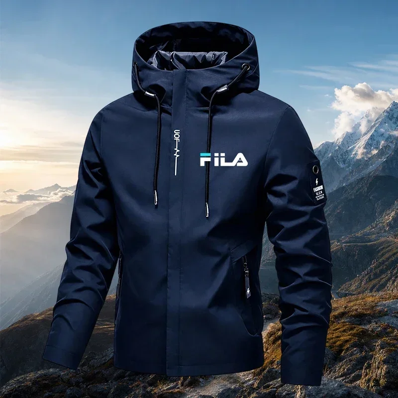 2026 Spring Autumn Men Women Black Hooded Windbreaker Lightweight Outdoor Jacket Windproof Coat Unisex Zipper Fashion Jackets