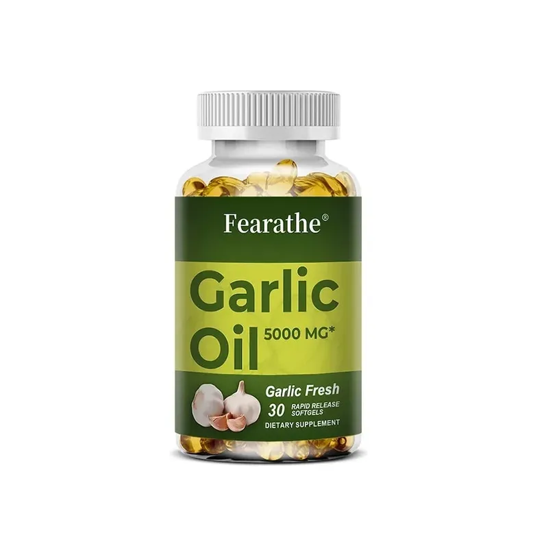 Minyak Bawang Putih Softgels 5000 Mg Peredaran Kardiovaskular Kekebalan Jantung Tanpa Perisa Suplemen Bebas Gluten Bukan GMO — image 8