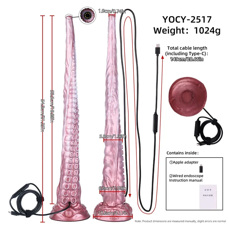 55cm Long Dragon Dildo Extendable Camera Dilator Silicone Anal Expansion Butt Plug Anus Exploration 18+ Sex Toys For Adults — image 9