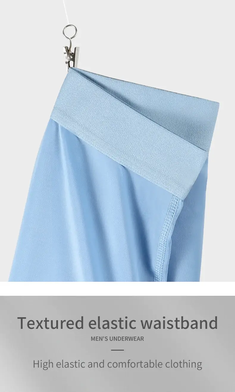 Men's Ice Silk Sports Underwear Men's Summer Thin Anti-Wear Leg Running Breathable Large Size Extended Anti-Wear Crotch Boxer Br — image 10