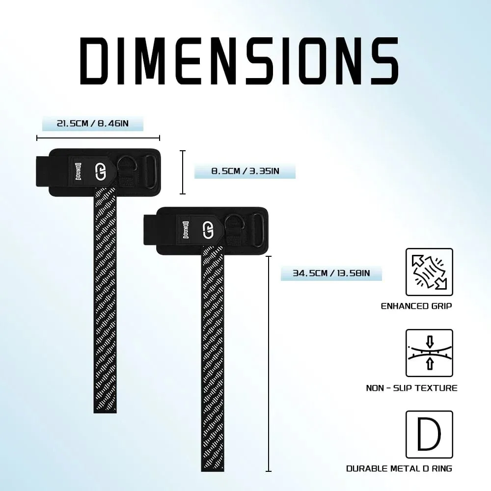 2Pcs Weightlifting Wrist Straps Strength Training Adjustable Non-slip Gym Booster Bands Fitness Lifting Support Sports Grip Band — image 3